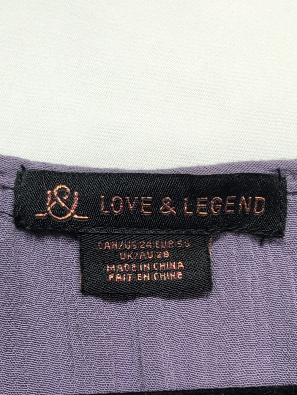Love & Legend Lavender Crochet-Trim Peasant Blouse - Picture 3 of 6
